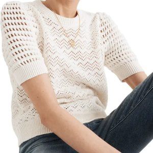 Madewell Atwater Crochet Sweater Tee